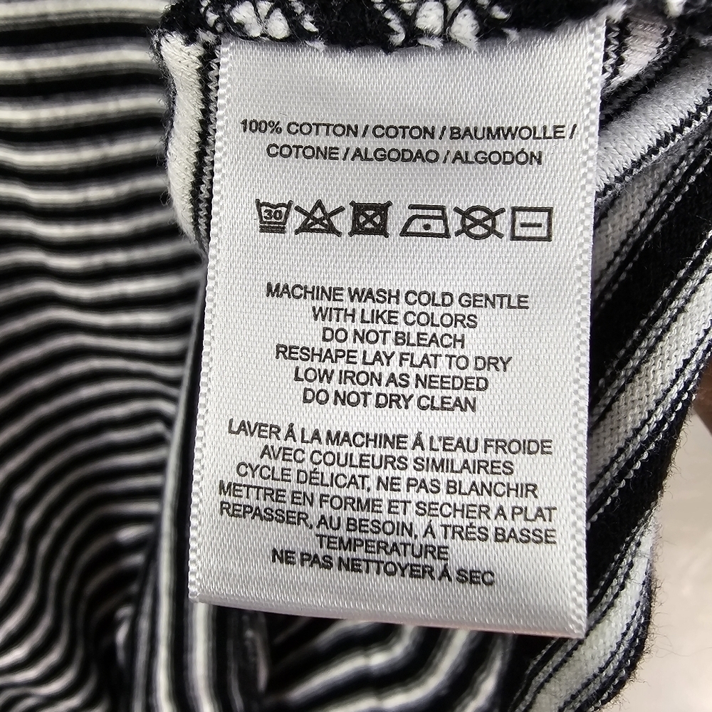 We The Free Contemporary Frenchie Striped Tee Dress Black White Womens Size L‎ - Picture 9 of 9